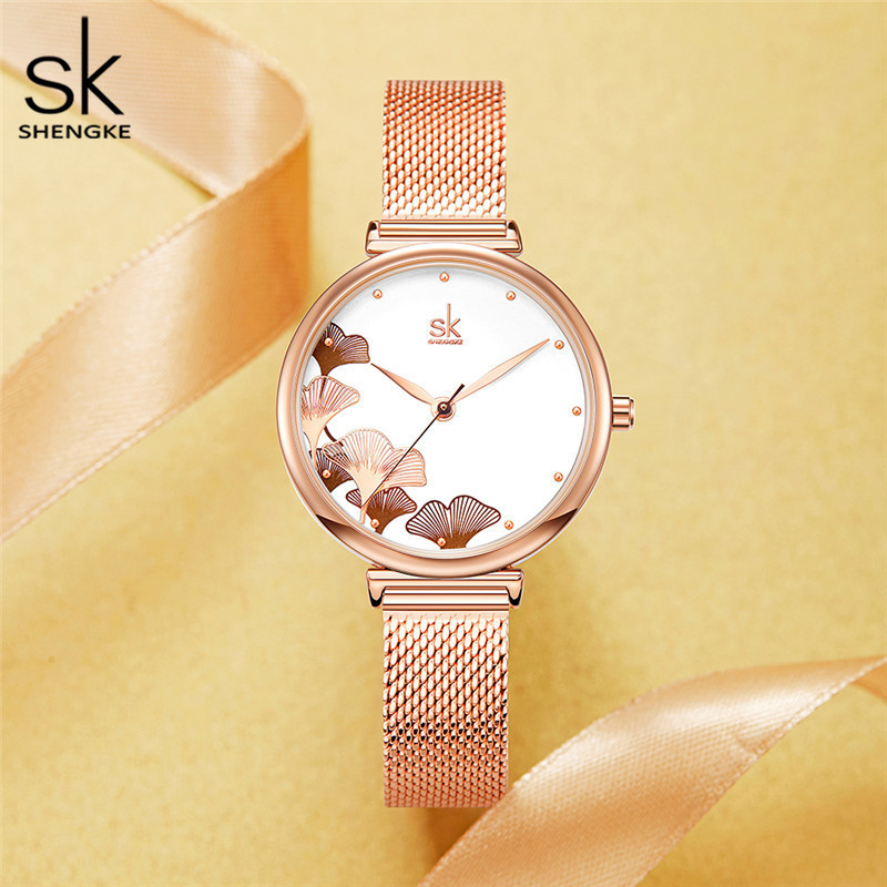Luxury Watch Gift For Her - Роскошные женские часы с рисунком гинкго,