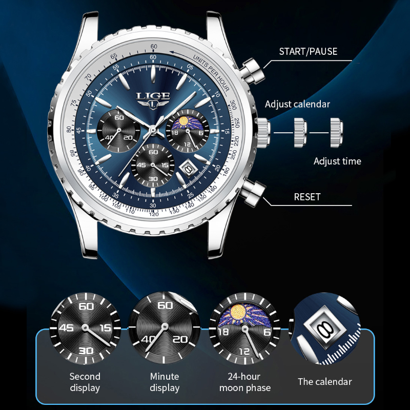 Часы наручные LIGE Мужские ква – обзор и цена Luxury Watch Maker